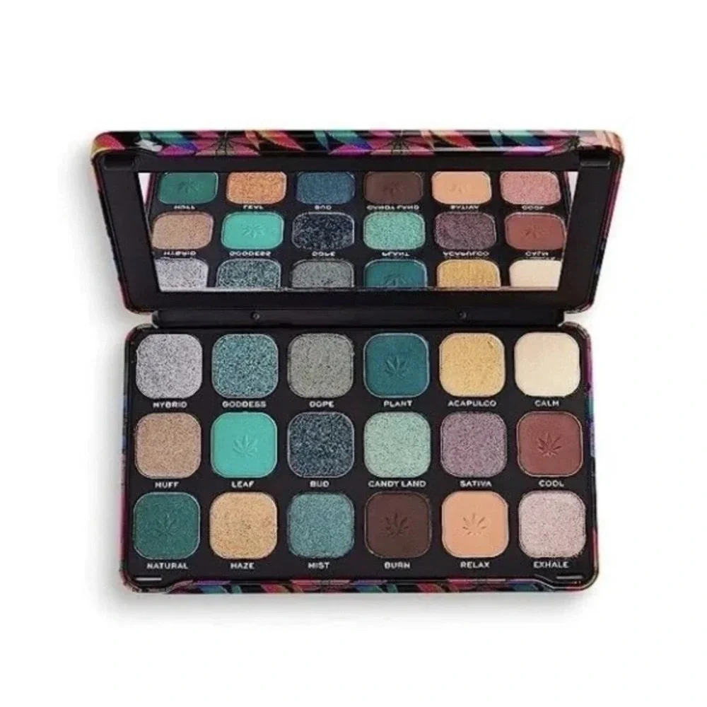 Revolution Chilled with Cannabis‎ Sativa Eyeshadow Palette 18 Rich Shades